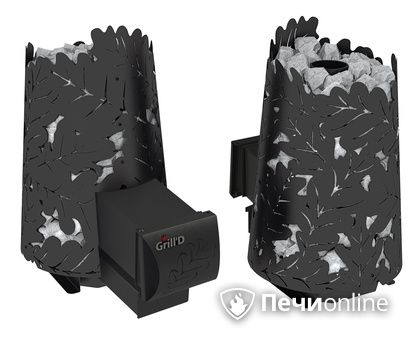 Дровяная печь-каменка GrillD Dubravo mini long black в Саратове