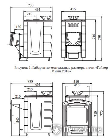 Дровяная банная печь TMF Гейзер Мини 2016 Inox ДА ЗК ТО терракота в Саратове