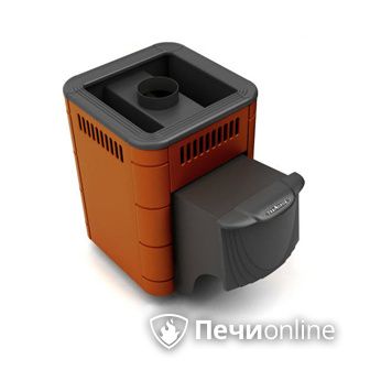Дровяная банная печь TMF Оса Carbon терракота дверь антрацит в Саратове