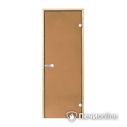 Дверь для бани Harvia Стеклянная дверь для сауны 7/19 коробка сосна бронза  D71901М в Саратове